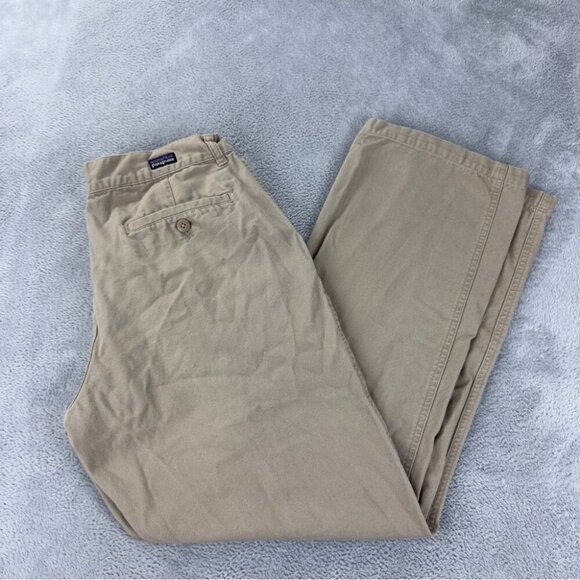 Patagonia Men's Size 32x30 Beige Duck Pants 100% Organic Cotton 56825 Style - Picture 1 of 10